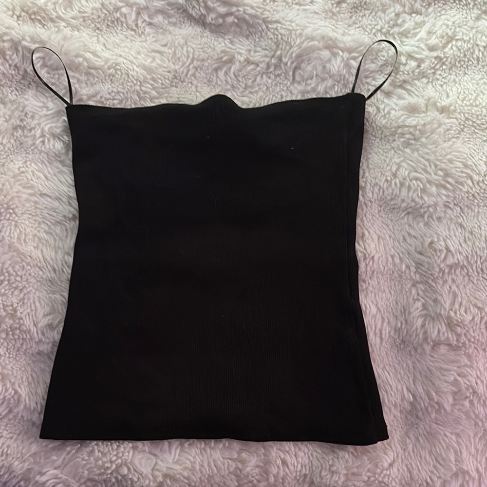 H&M Black Fitted Camisole with Spaghetti Straps